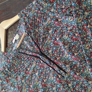 ANTHRO I Tiny Floral Print Luana Henley Popover Blouse Top by Meadow Rue, S